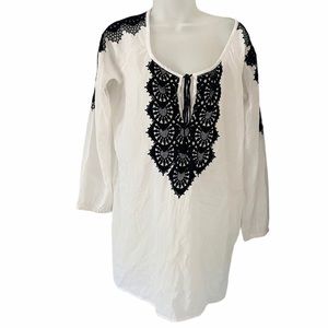 NWT J Crew Embroidered Rope Tunic White Sz XS